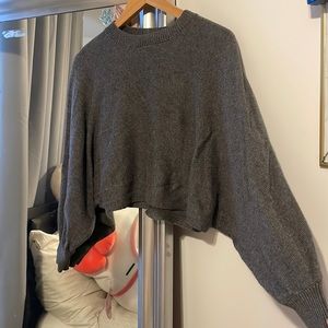 Garage cropped grey sweater